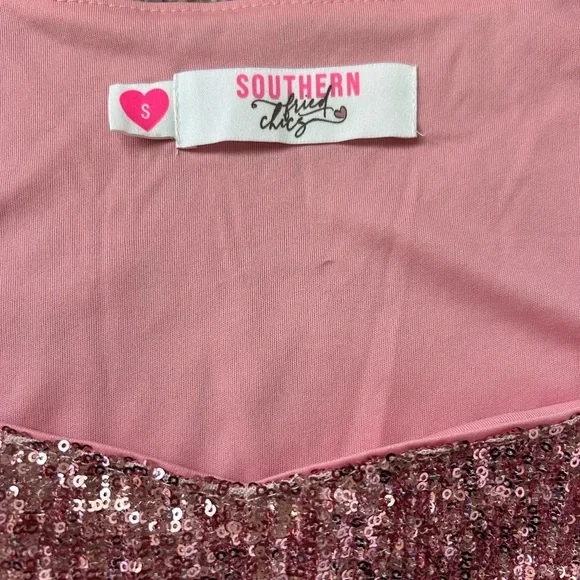 Pink Sequin Party Dress - Picture 3 of 10
